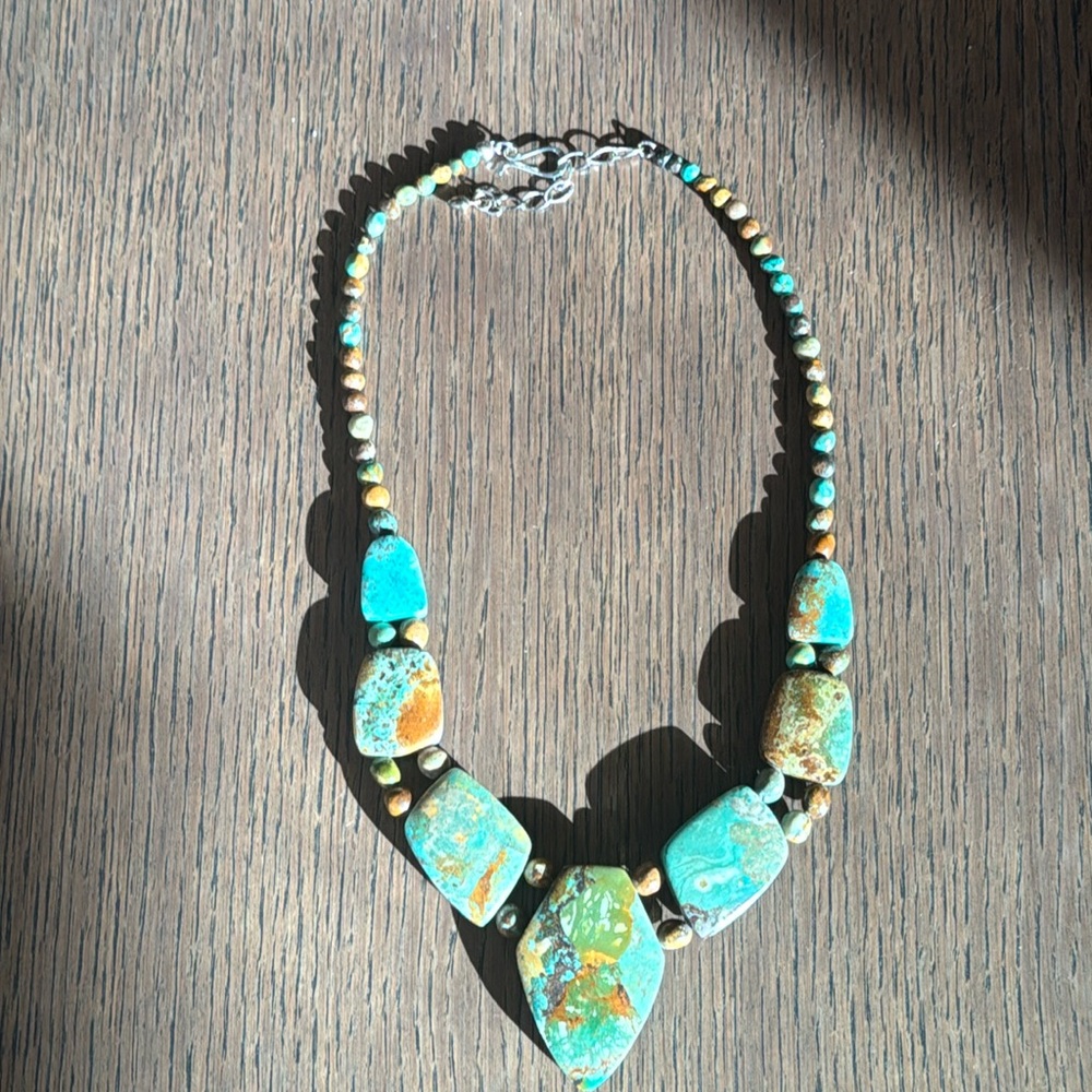 Sterling Silver and Turquoise Reversible Necklace